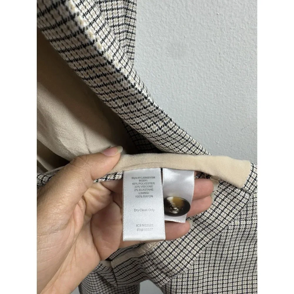 Sanctuary  Blazer Coat Size Large Black Beige One‎ Button Women